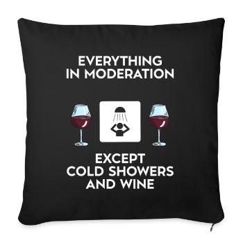 Bain de glace - Housse de coussin décorative 45 x 45 cm - noir - Devant