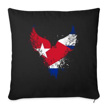 Drapeau de Cuba - Housse de coussin décorative 45 x 45 cm - noir - Devant