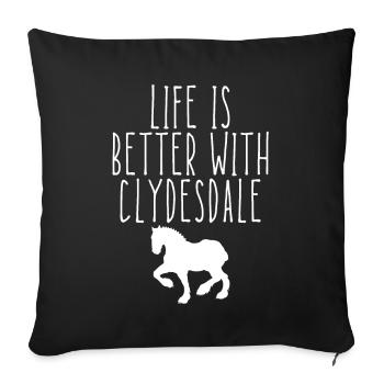 Chemise Clydesdale Clydesdale Rider - Housse de coussin décorative 45 x 45 cm - noir - Devant