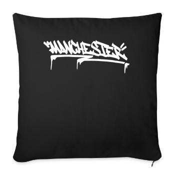 Manchester Graffiti Street Art Britain City Englan - Sofakissenbezug 45 x 45 cm - Schwarz - Vorne