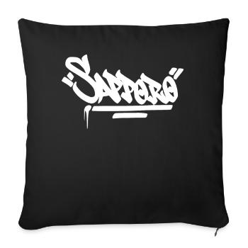 Sapporo City Graffiti Street Art HandStyle Japan H - Sofakissenbezug 45 x 45 cm - Schwarz - Vorne