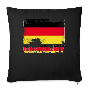 Deutschland Flagge Vintage Distressed deutsches Gr - Sofakissenbezug 45 x 45 cm - Schwarz - Vorne