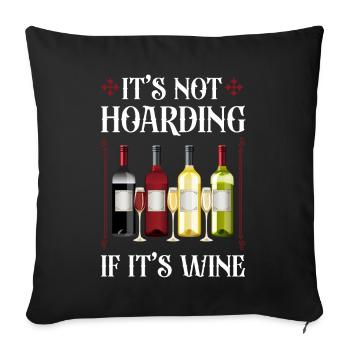 Sommelier Wine Drinking Tasting - Sofakissenbezug 45 x 45 cm - Schwarz - Vorne
