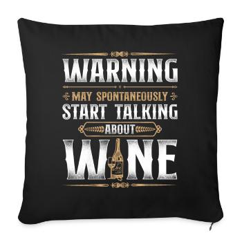 Sommelier Wine Drinking Tasting - Sofa pillowcase 17,3'' x 17,3'' (45 x 45 cm) - black - Front