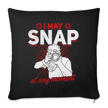 Funny photography that I can take at any time - Sofa pillowcase 17,3'' x 17,3'' (45 x 45 cm) - black - Front