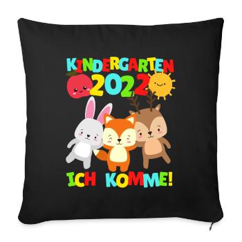 Maternelle Je viens Enfant de maternelle 2022 - Housse de coussin décorative 45 x 45 cm - noir - Devant