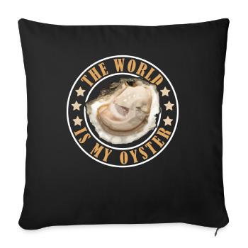 The World is My Oyster Oysters - Sofa pillowcase 17,3'' x 17,3'' (45 x 45 cm) - black - Front
