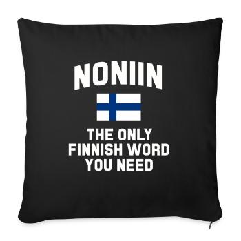 Finland Gift Scandinavia Finland Suomi Finne - Sofa pillowcase 17,3'' x 17,3'' (45 x 45 cm) - black - Front