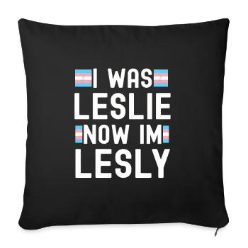 Transgenre Tshirt Transsexual Pride - Housse de coussin décorative 45 x 45 cm - noir - Devant