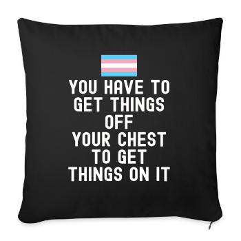 Transsexuell Pride Ladyboy Herren Damen Transe - Sofakissenbezug 45 x 45 cm - Schwarz - Vorne