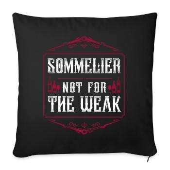 Sommelier Wine Drinking Tasting - Sofakissenbezug 45 x 45 cm - Schwarz - Vorne