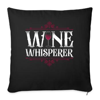 Sommelier Wine Drinking Tasting - Sofa pillowcase 17,3'' x 17,3'' (45 x 45 cm) - black - Front
