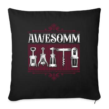 Sommelier Wine Drinking Tasting - Sofakissenbezug 45 x 45 cm - Schwarz - Vorne