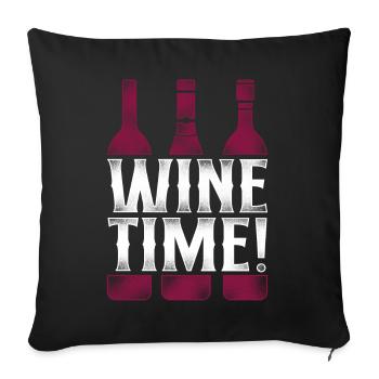 Sommelier Wine Drinking Tasting - Sofa pillowcase 17,3'' x 17,3'' (45 x 45 cm) - black - Front