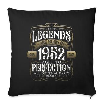Légende 1952 70e anniversaire Cadeau Hommes Drôle - Housse de coussin décorative 45 x 45 cm - noir - Devant