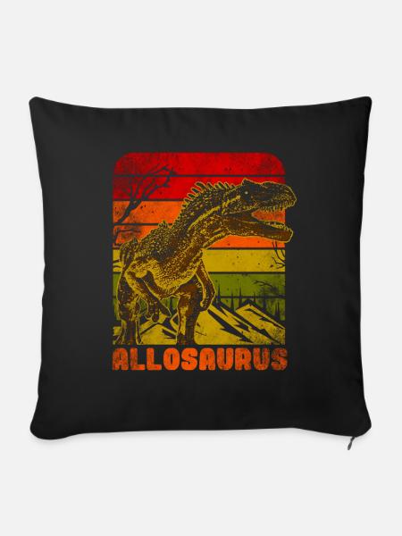Allosaurus Dinosaurier - Sofakissenbezug 45 x 45 cm - Schwarz