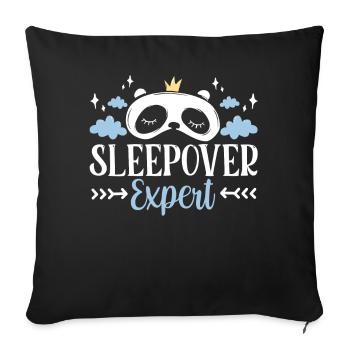 Expert for overnight stays sweet party overnight stay - Sofa pillowcase 17,3'' x 17,3'' (45 x 45 cm) - black - Front