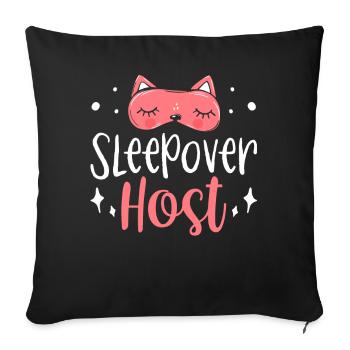 Hôtes nuitée Nuitée Nuitée - Housse de coussin décorative 45 x 45 cm - noir - Devant