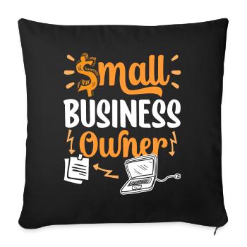 Kleinunternehmer CEO Gründer Besitzer - Sofakissenbezug 45 x 45 cm - Schwarz - Vorne