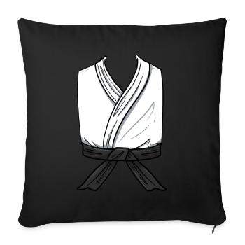 Kampfkunst Kampfkünstler Keikogi Judoka Judo - Sofakissenbezug 45 x 45 cm - Schwarz - Vorne