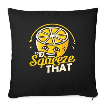 Lemon Id Squeeze That Lemon Stand - Sofa pillowcase 17,3'' x 17,3'' (45 x 45 cm) - black - Front