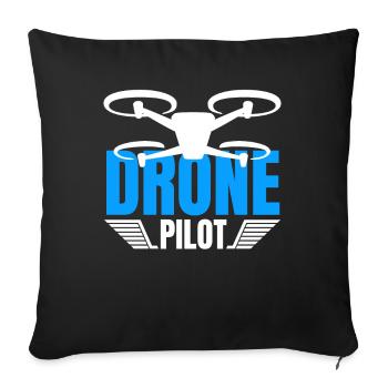Drone Drone Pilot Drone Operator Quadcopter - Sofa pillowcase 17,3'' x 17,3'' (45 x 45 cm) - black - Front