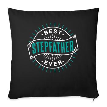 Bester Stiefvater Aller Zeiten Stepdad Stiefpapa - Sofakissenbezug 45 x 45 cm - Schwarz - Vorne