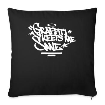 Graffiti hält mich vernünftige Handstil Hip Hop Ur - Sofakissenbezug 45 x 45 cm - Schwarz - Vorne