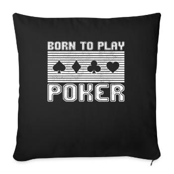 Poker - Housse de coussin décorative 45 x 45 cm - noir - Devant
