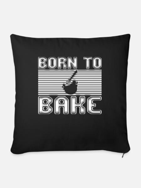 Backen - Sofakissenbezug 45 x 45 cm - Schwarz