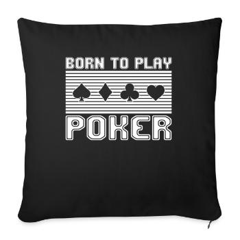Poker - Housse de coussin décorative 45 x 45 cm - noir - Devant