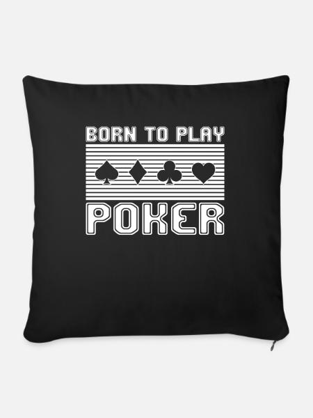 Poker - Sofakissenbezug 45 x 45 cm - Schwarz