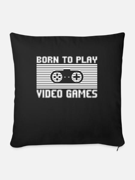 Zocken Video Games - Sofakissenbezug 45 x 45 cm - Schwarz