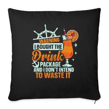 J’ai acheté le forfait boisson Cruise Holiday - Housse de coussin décorative 45 x 45 cm - noir - Devant