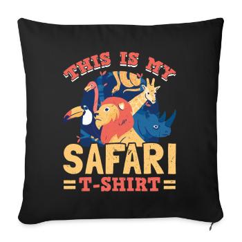 Familiensafari - Das Ist Meine Safari - Sofakissenbezug 45 x 45 cm - Schwarz - Vorne