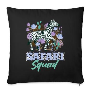 Safari Squad - Familiensafari - Sofakissenbezug 45 x 45 cm - Schwarz - Vorne