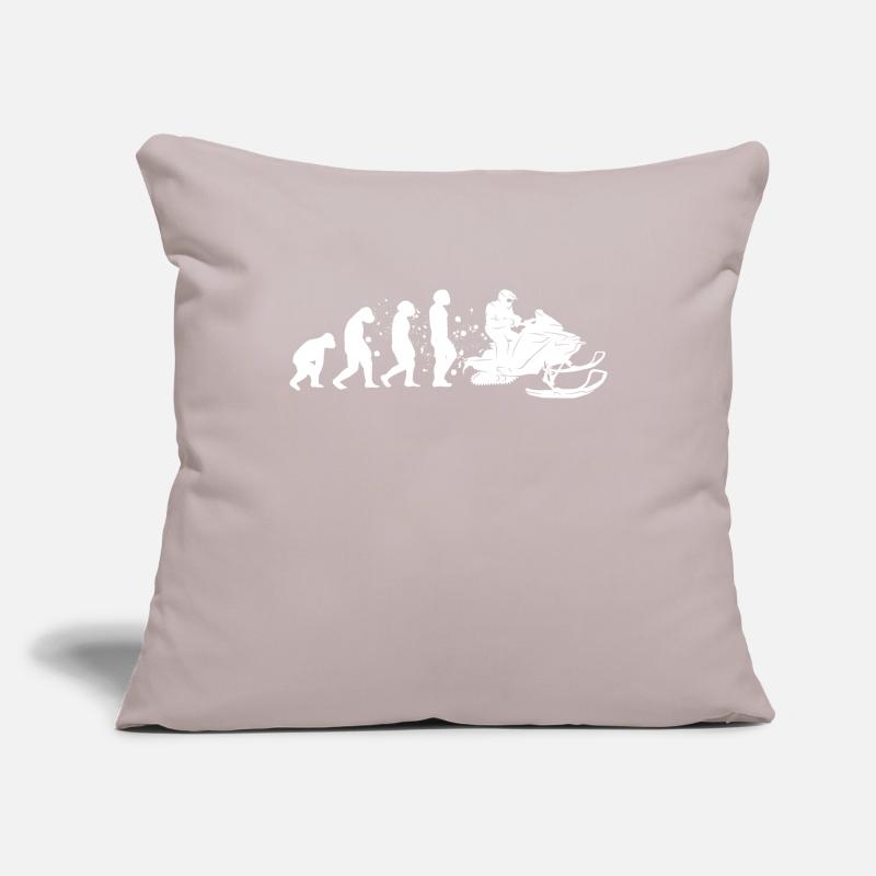 Snowmobile driver Snowmobile Evolution Sofa pillowcase 17,3'' x 17,3'' (45 x 45 cm)