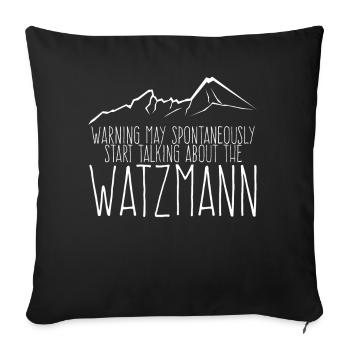 Watzmann Berchtesgadner Land - Sofa pillowcase 17,3'' x 17,3'' (45 x 45 cm) - black - Front
