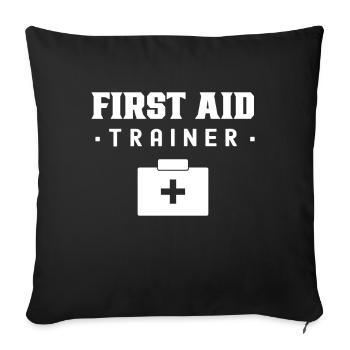 Erste Hilfe Ausbilder Sofortmaßnahmen Kurs Lehrer - Sofakissenbezug 45 x 45 cm - Schwarz - Vorne