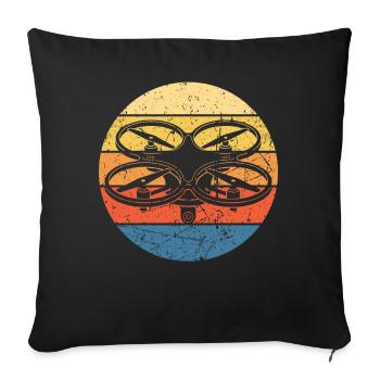 Drone Drone Pilot Drone Operator Quadcopter - Sofa pillowcase 17,3'' x 17,3'' (45 x 45 cm) - black - Front