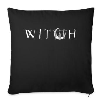 Hexencrescent Mond Natur Wicca heidnisch himmlisch - Sofakissenbezug 45 x 45 cm - Schwarz - Vorne
