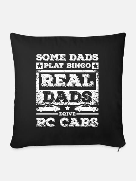 Dads drive rc cars - Sofakissenbezug 45 x 45 cm - Schwarz