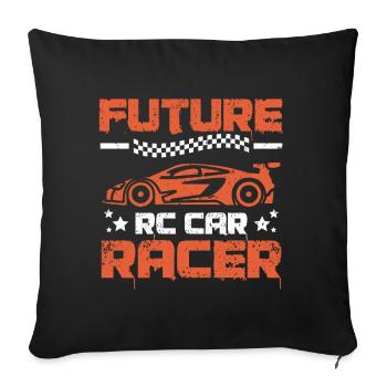 Future Rc car racer - Sofakissenbezug 45 x 45 cm - Schwarz - Vorne
