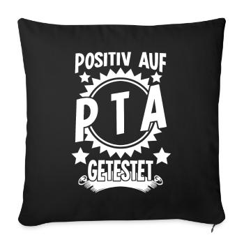 PTA Prüfung Pharmazie Apotheke - Sofakissenbezug 45 x 45 cm - Schwarz - Vorne