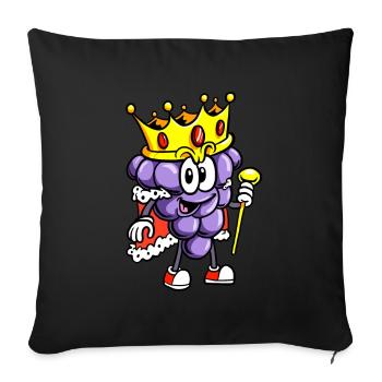 Buveur de vin Vin de raisin avec cultivé - Housse de coussin décorative 45 x 45 cm - noir - Devant