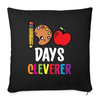 100 Days Clever Sweet Team Funny Sayings - Sofa pillowcase 17,3'' x 17,3'' (45 x 45 cm) - black - Front