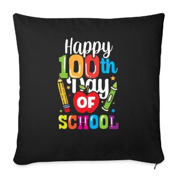 Happy 100 School Day Sweet Team 100 Days - Sofa pillowcase 17,3'' x 17,3'' (45 x 45 cm) - black - Front