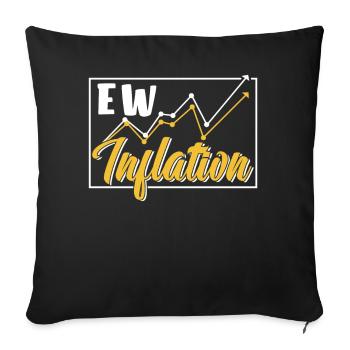 Inflation Humour Stagflation Impression monétaire - Housse de coussin décorative 45 x 45 cm - noir - Devant