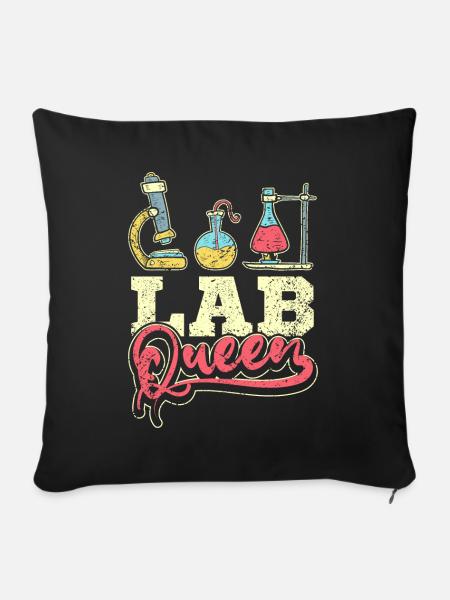 Lab queen - Sofakissenbezug 45 x 45 cm - Schwarz