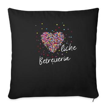 Warm care for nurses - Sofa pillowcase 17,3'' x 17,3'' (45 x 45 cm) - black - Front
